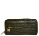 Anne Klein Alligator Alley Zip Around Olive Wallet