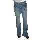 American Rag Double-Button Flare-Leg Jeans Pants Blair Wash