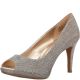 Bandolino Rainaa Peep-Toe Pumps Fabric Gold 8M from Affordable Designer Brands