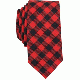 Bar III Mens Hawkins Check Slim Tie, Red 