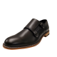 Bar III Mens Jesse Double Monk-Strap Oxfords Leather Black 12 M Affordable Designer Brands
