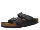 Birkenstock Mens Arizona Birk Iron Oiled Black Leather Sandals 10-10.5M US 43 from Affordable Designer Brands