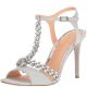 Jewel Badgley Mischka Maxi Evening Sandals Silver 8.5M from Affordable Designer Brands