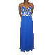 Blondie Nites Juniors Strapless Embellished Neon Royal Blue Gown