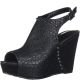 Carlos by Carlos Santana Marcia City Womens Black Faux Leather Sandals 8.5 M Affordable Designer Brands