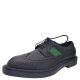 Calvin Klein Mens Carper Grain Leather WingTip Black Grass Green 10 M Affordable Designer Brands
