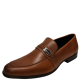 Calvin Klein Mens Drystan Crust Leather Loafers Russet 13M
