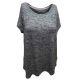 Calvin Klein Performance Marled Keyhole-Back Top Marbled Black Large