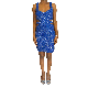 City Studios Juniors Glitter-Lace Side-Cut Bodycon Dress Royal Silver 