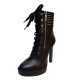 DKNY Womens Shoes Steffi Cow Leather Platform Ankle Booties 7.5M Black from Affordable Designer Brands