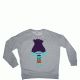 Trolls by DreamWorks Juniors Trolls Chenille Appli Grey Heather