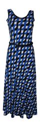 Calvin Klein Blue Sleeveless Printed Belted 