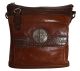 Giani Bernini Florentine Glazed Leather Filigree Vertical Expresso Crossbody front Affordable Designer Brands