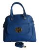 Emma Fox Classic Leather Blue Dome Satchel
