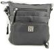 Giani Bernini 6851BK Pebble Leather Small Black Crossbody