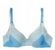 Heidi By Heidi Klum Marl Lace T-Shirt Bra H221-118 Vista Blue Pristine 32C Affordable Designer brands