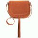 INC International Concepts Willow Saddle Tassel Handbag Cognac Affordable Designer Brands
