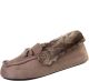 Isotoner Signature Woodlands Microsuede Tundra Moccasin with Memory Foam Taupe