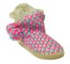 Jenni Knit Pink  Fuschia Slipper Bootie Large 9-10