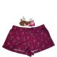 Jenni by Jennifer Moore Printed Boxer Pajama Shorts and Eye Mask Set Skatin Reindeer Red Large