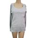 Jenni Women Ribbed Pajama T-Shirt Heather Grey Large