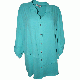 Jm Collection Tiered Roll-Cuff Blouse Mermaid Green XLarge
