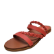 Journee Womens  Shoes Colette Man-made Slip On Flat Sandals Pink Coral 8.5M from Affordabledesignerbrands.com