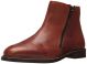 Kenneth Cole Reaction Side Zipper Chelsea Cognac Pebbled Leather Ankle Boots 10