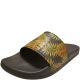 Kenneth Cole Reaction Men's Palm-Print Slide Sandals Yellow Grey 12 M from Affordable Designer Brands