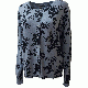 Karen Scott Pattern Cardigan Light Blue Heather Combo Large