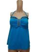 Lucky Brand Swimsuit Fiesta Fever Bandeau Tankini Top 047277MX Moonstone Medium
