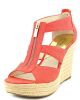 Michael Kors Damita Platform Wedge Sandals Watermelon Red
