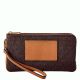 Michael Kors Large Double Zip Wristlet With Brown Affordable Designer Brands