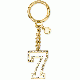 Michael Kors Lucky Charms Lucky 7 Key Fob Optic White