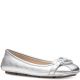MICHAEL Michael Kors Fulton Moc Metallic Silver Leather Flat 8.5M from Affordable Designer Brands