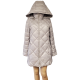 Marc New York Womens Diamond Quilt Hooded Puffer Coat Grey Medium Affordable Designer Brands