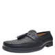 Nunn Bush Mens Strafford Tassel Woven Loafer Leather Black 8.5 W from Affordable Designer Brands