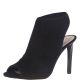 Nine West Levona Stretch Peep-Toe Pumps Black Fabric 9.5M