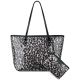 Nine West Show Stopper Medium Natural black Tote Handbag front Affordable Designer Brands 