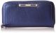 Nine West Shine Show Zip Around Medium Blue Wallet