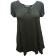 Pink Rose Juniors Lace-Front Short-Sleeve Forest Olive Xlarge Affordable Designer Brands