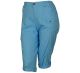 Style&Co Plus Size Petite 22W Surf Spray Cuffed Cargo Capri Pants
