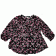 Style Co Lace-Up Peasant Top Springtime Vine XLarge