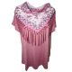 Style & Co. T-Shirt with Fringe Scarf Pale Raspberry XLarge