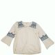 Style & Co Embroidered Lantern-Sleeve Top East Escape Ivory Large Affordable Designer Brands