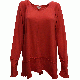 Style Co Raw-Edge Scoop-Neck Top Aurora Rose XLarge front from Affordable Designer Brands