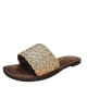 Sam Edelman Women's Slide Sandals Geraldine Diamonte Crystal Embossed Ivory 8M Affordable Designer Brands