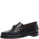 Sebago Mens Joe Bid with Metal Bit Black Leather Loafers 13 M from Affordable Designer Brands