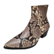 Steven By Steve Madden  Women Shoes Cafe Pointed-Toe Booties 8.5M Natural Snake Grey