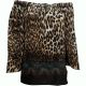 Thalia Sodi Printed Off-The-Shoulder Top Taupe Combo XLarge Affordable Designer Brands front